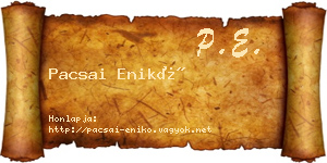 Pacsai Enikő névjegykártya